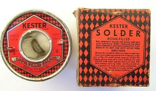 Vintage Kester Rosin Filled Solder 2