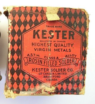Vintage Kester Rosin Filled Solder 6