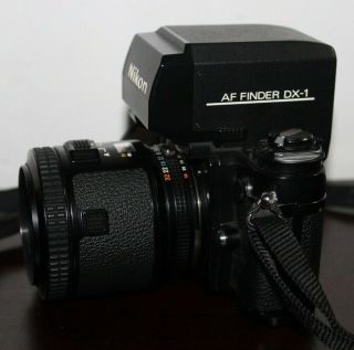 RARE Near NIKON F3 AF Camera With AF - Nikkor 1:2.  8 80mm Lens 6