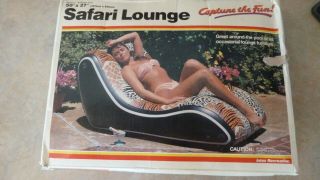 Inflatable Intex 1987 Vintage Large Safari Lounge Pool Toy Nib