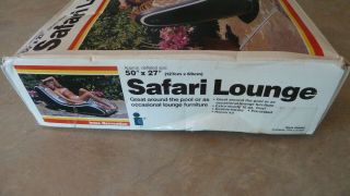 Inflatable Intex 1987 Vintage Large Safari Lounge Pool Toy NIB 5