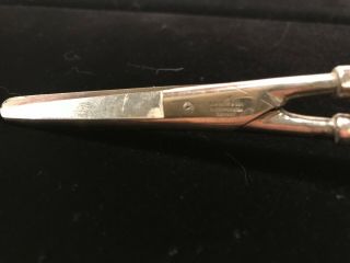 Antique Ornate ART NOUVEAU Repousse Sterling Silver Grape Vine Shears Scissors 6