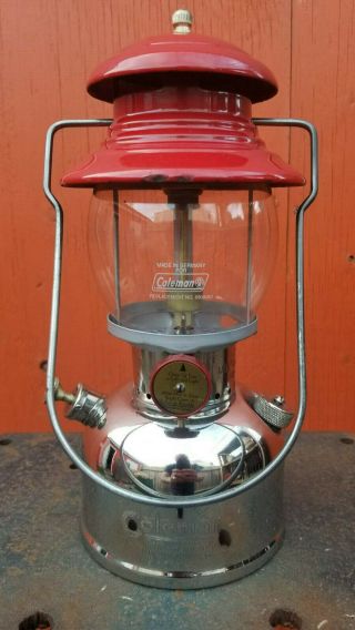 Vintage Coleman Canada 201 Kerosene Custom Nickel Lantern 1/54 & Case Unfired