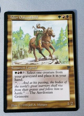 Vintage Magic | Nm/mint Mtg Legends Adun Oakenshield,  Set Break,