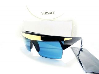 RARE VINTAGE GIANNI VERSACE SUNGLASSES BLUE MASK MADE IN ITALY 4