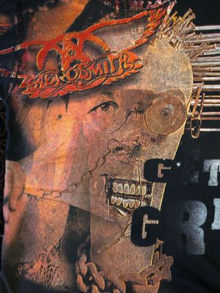 Vtg 90s Aerosmith Get A Grip All Over Print T Shirt 3