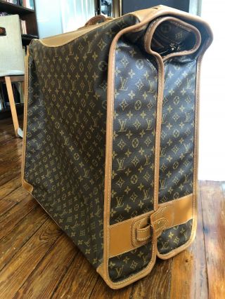 Vintage LOUIS VUITTON Monogram Double Suitcase/Garment Bag Luggage 2