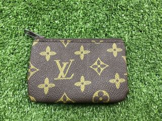 Vintage Louis Vuitton Canvas Monogram Coin Purse Zip Pouch