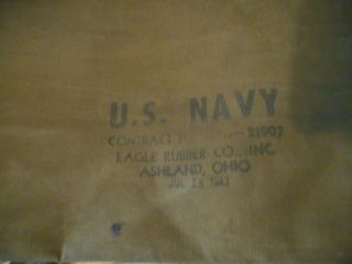Vintage U.  S.  Navy Wwll Life Belt Preserver Eagle Rubber Company 1943 39 " X 10 "