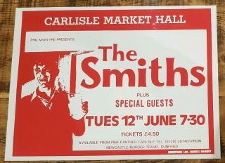 The Smiths - Carlisle Market Hall - Concert Promotional Poster V Rare