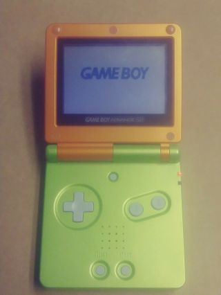 Vintage Nintendo Gameboy Advance Sp Console Limited Edition Orange Green