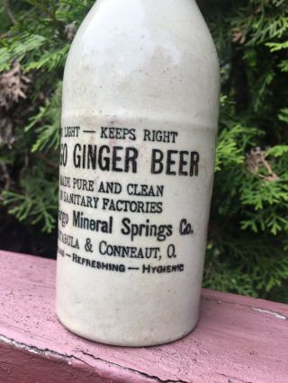 OLD VINTAGE FARGO GINGER BEER STONEWARE BOTTLE ASHTABULA & CONNEAUT OHIO 4