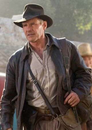 Indiana Jones Harrison Ford Brown Vintage Distressed Cow Leather Jacket