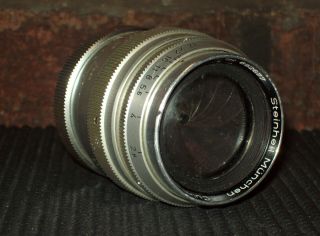 Vintage Steinheil Munchen Culminar 1:2.  8 F 85mm Vl Camera Lens Nr 692677 Germany