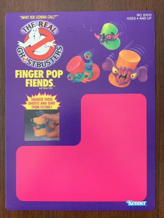 Kenner The Real Ghostbusters Finger Pop Fiends Prototype Proof Vintage