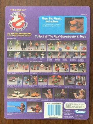 Kenner The Real Ghostbusters Finger Pop Fiends Prototype Proof Vintage 2