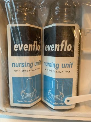 Vintage Evenflo Glass Baby Bottle Kit Nursing Unit in package 2