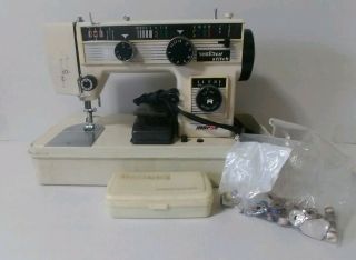 Vintage Morse Stretch Stitch Model 5401 Sewing Machine In Carrying Case