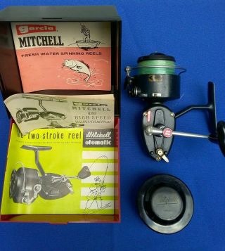 Vintage Garcia Mitchell 440 Otomatic Reel W Box Extra Spool & Paperwork