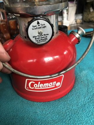 Vintage Coleman Red Lantern 200A 1974 Date With Hard Case 2
