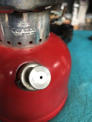 Vintage Coleman Red Lantern 200A 1974 Date With Hard Case 4
