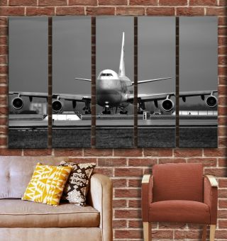 Airplane Boeing - 747 Wall Canvas Art Decor Picture Print Aviation Aircraft Art