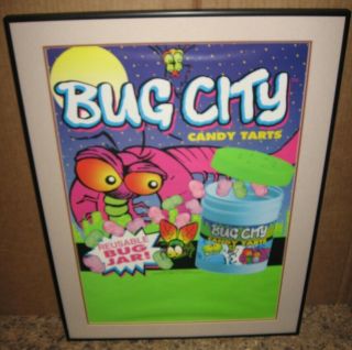 Rare Vintage 1992 Bug City Candy Promo Poster Collectible Art Insects Pez