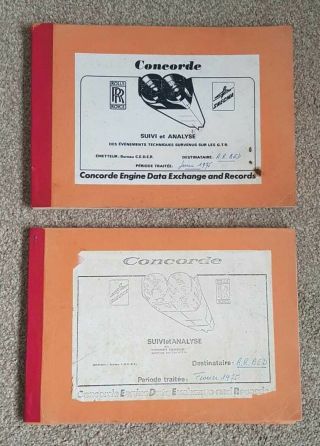 Vintage Concorde Olympus Rolls Royce Snecma Engine Data Exchange Records Book