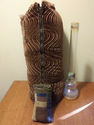 Vintage Jerome Baker Designs water pipe (bong) circa 2000 w/FUrCKo velvet pillow 3