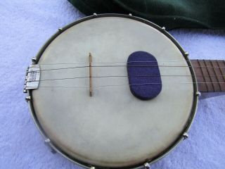 Vintage Bell Brand Banjo N.  M.  S.  Co.  With Soft Felt Case