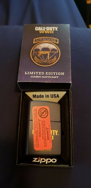 RARE 1 of 100 Limited Edition Collectable Call Of Duty WWII Zippo Lighter Set 12