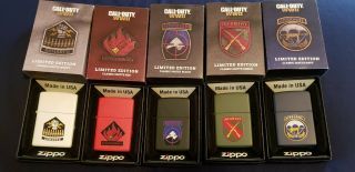 Rare 1 Of 100 Limited Edition Collectable Call Of Duty Wwii Zippo Lighter Set