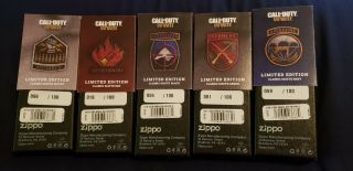 RARE 1 of 100 Limited Edition Collectable Call Of Duty WWII Zippo Lighter Set 2