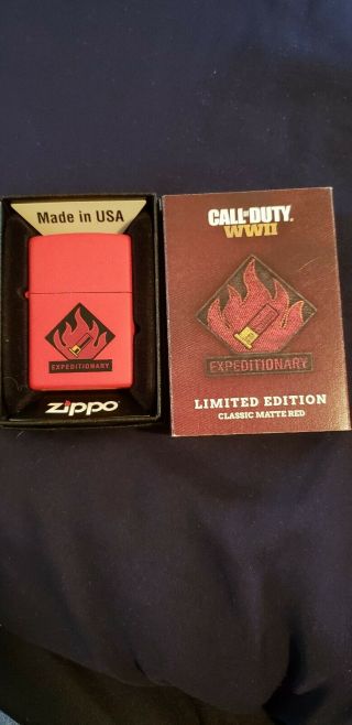 RARE 1 of 100 Limited Edition Collectable Call Of Duty WWII Zippo Lighter Set 4
