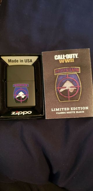 RARE 1 of 100 Limited Edition Collectable Call Of Duty WWII Zippo Lighter Set 5