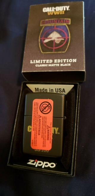 RARE 1 of 100 Limited Edition Collectable Call Of Duty WWII Zippo Lighter Set 9