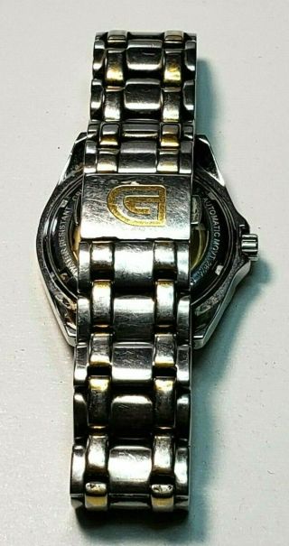 Gruen Swiss Automatic GSM015 Mens Vintage 25 Jewels Black Face Wristwatch 3
