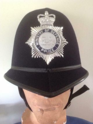 Vintage British Bobby Ministry Of Defence Police Helmet