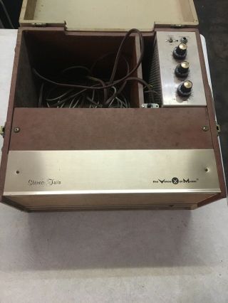 Vintage Voice of Music Stereo Twin 168 Amplifier Locking Case Tube Amp 4