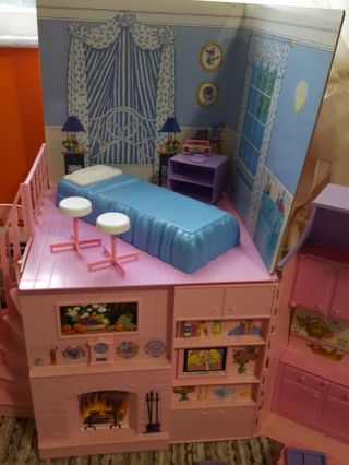 Vintage Barbie Clone Pink Folding House plus 3