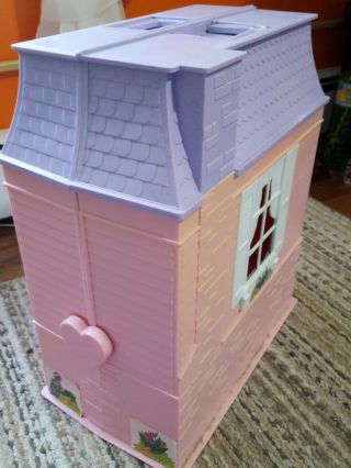 Vintage Barbie Clone Pink Folding House plus 7