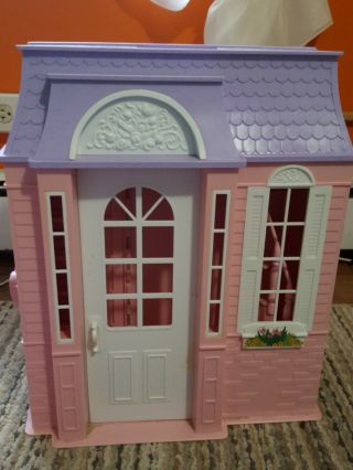 Vintage Barbie Clone Pink Folding House plus 8