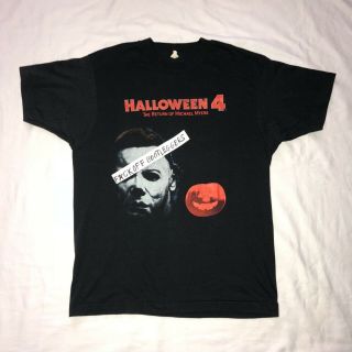 Halloween 4 Vtg T Shirt The Return Of Michael Myers Slasher Horror Movie 80s Og