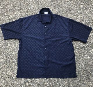 Vintage 90’s Bootleg Gucci Shirt Size 3xl Navy Monogram