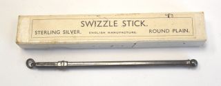 Vintage Sterling Silver (hallmarked) Swizzle Stick - Birmingham,  1933,  9cm - L18