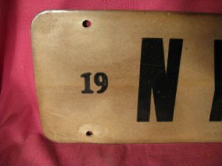 Rare WW2 1942 Fiberboard York License Plate 2