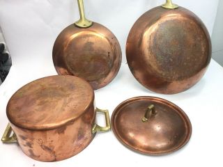 Vintage Paul Revere 1776 1976 Limited Edition Copper Brass Stock Pot And Pans