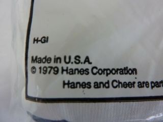 3 Pack - Vintage 1979 Hanes Mens Briefs White 100 Cotton Size 36 - NOS 3