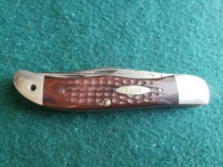 Vintage 1965 - 69 Case Xx Usa Large Pocket Knife Jigged Handles