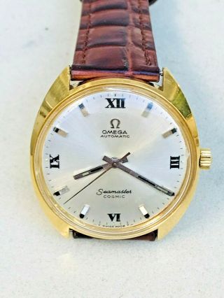 Vintage Omega Seamaster Cosmic Gold - Plated Men’s Automatic Watch 166026 - Tool 107